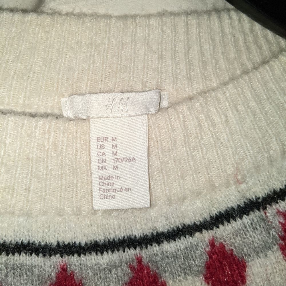 H&M Wool Blend Winterland  Crewneck Sweater - Picture 7 of 8